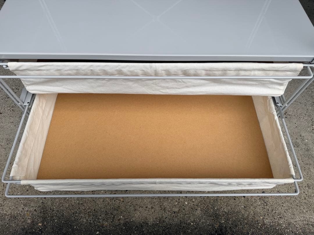 無印良品スチールユニットシェルフ 中120ワードローブ 引き出し帆布バスケット