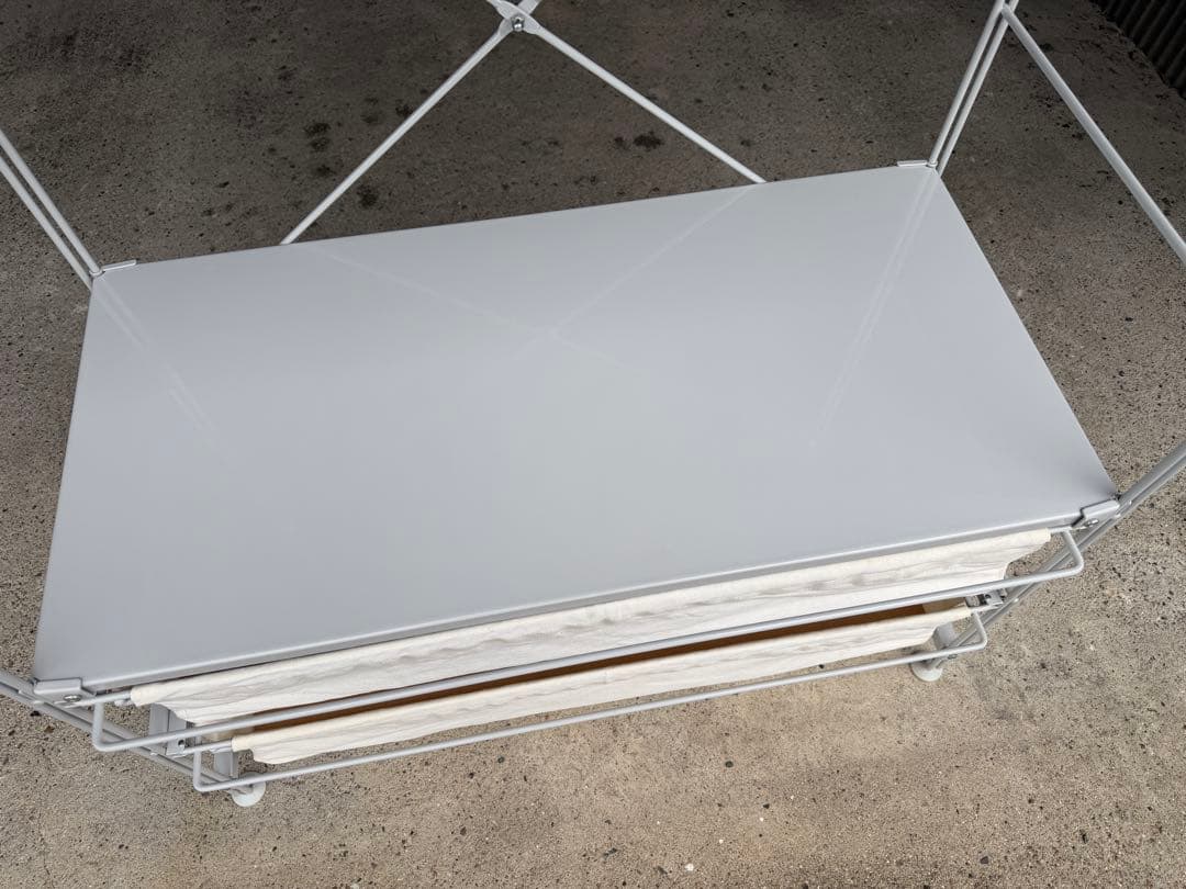 無印良品スチールユニットシェルフ 中120ワードローブ 引き出し帆布バスケット