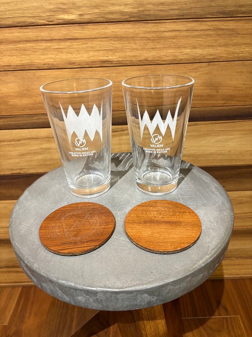 VALIEM バリエム 受注生産 限定グラス 白2セット 専用コースタ