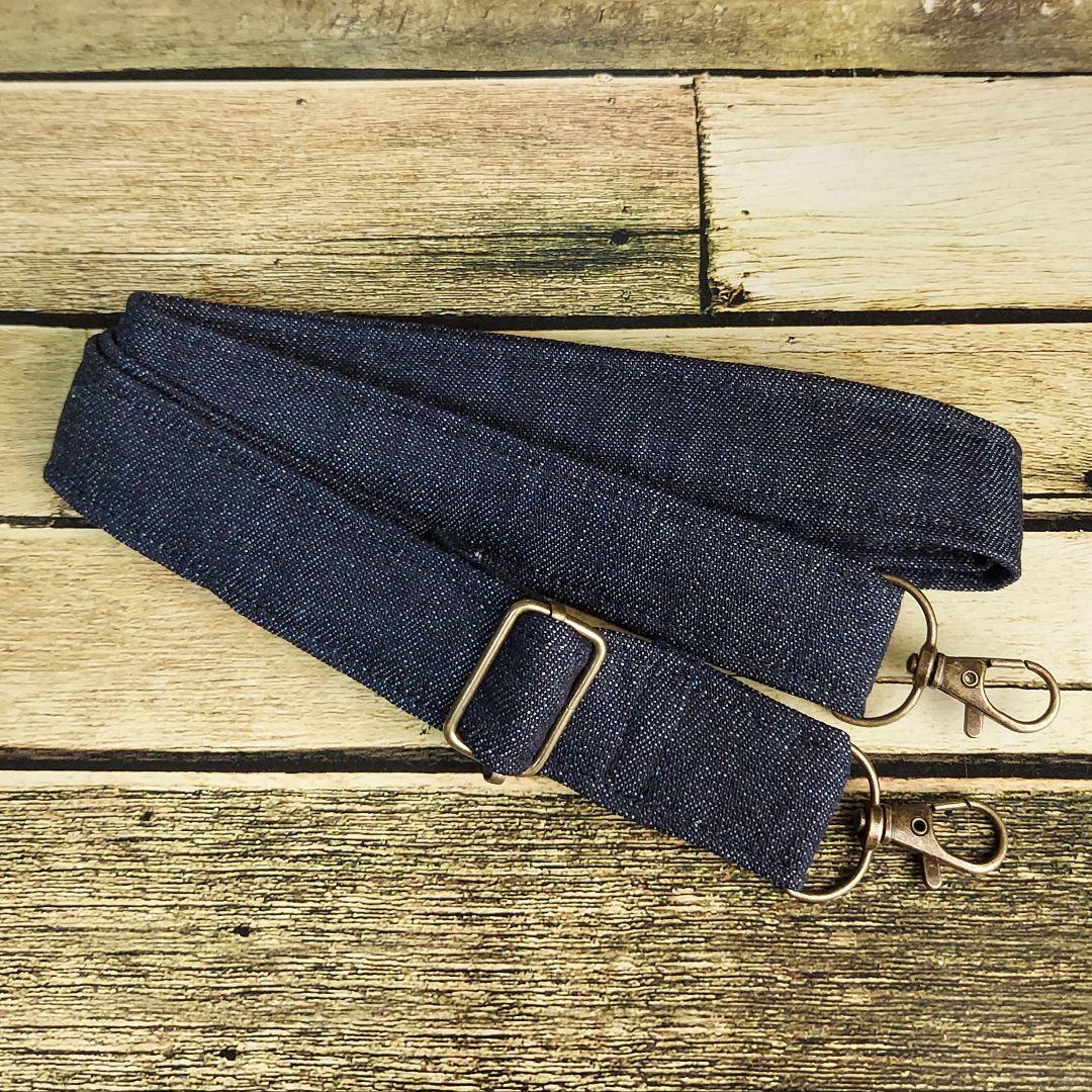 刺繍デニムバック　No.658　デニムリメイク　スマイリー　刺繍バック