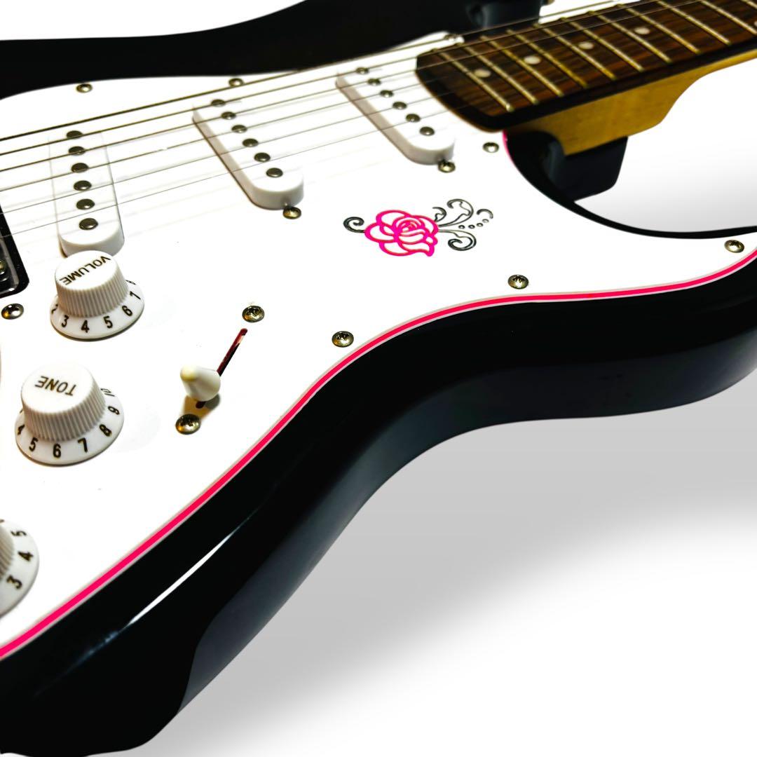 【希少な純正ケース付】ジプシーローズ エレキギター ラメ入 女性向けギター