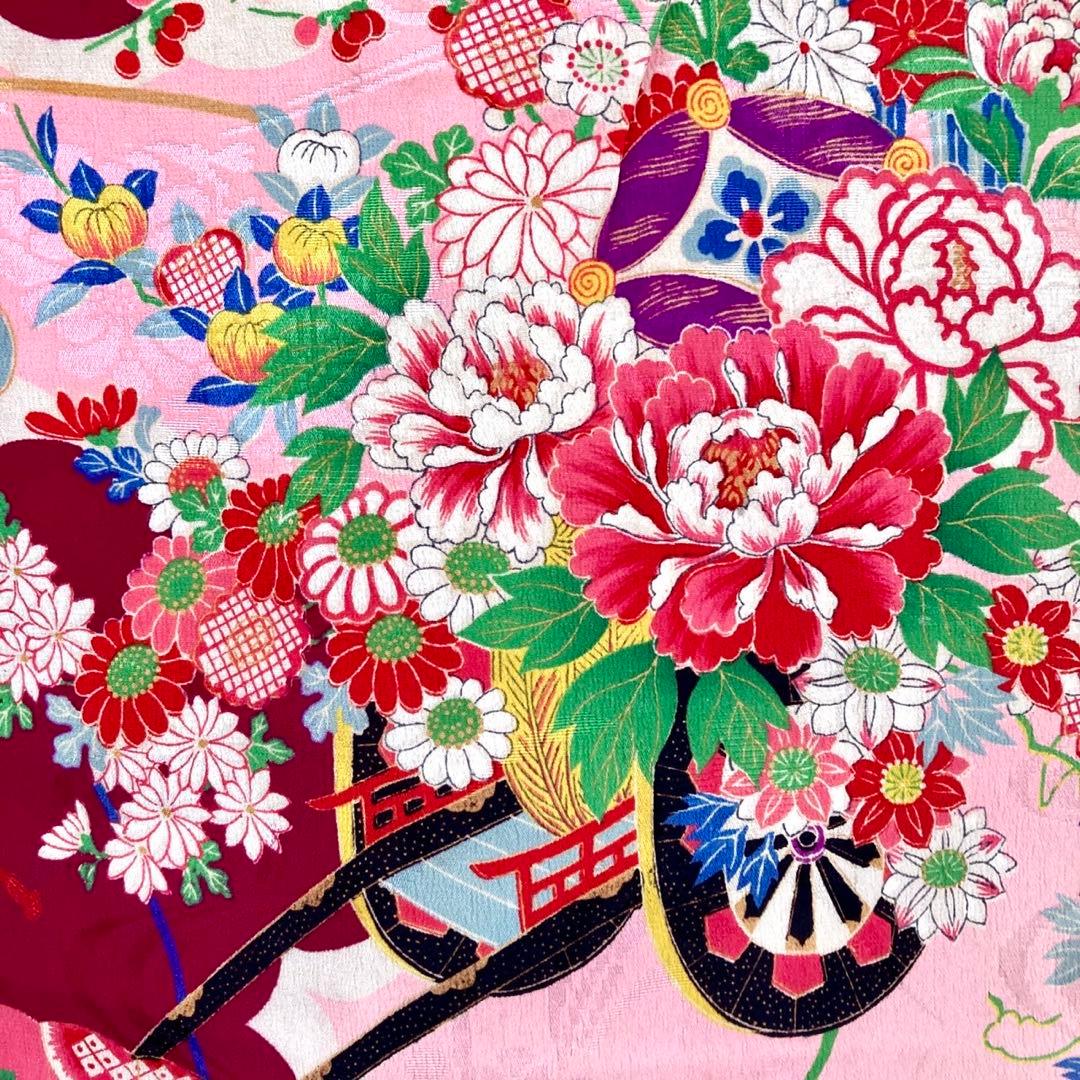 アンティーク 7歳 女の子 子供着物 七五三 アンティーク着物 NO110