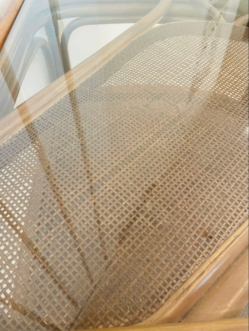 送料込み　ラタン センターテーブル 幅100cm