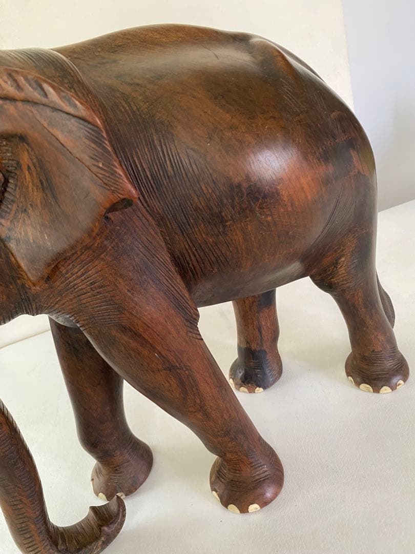 木製　象　置物　30cm 特大