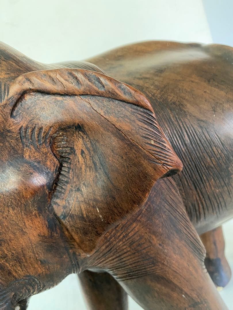 木製　象　置物　30cm 特大