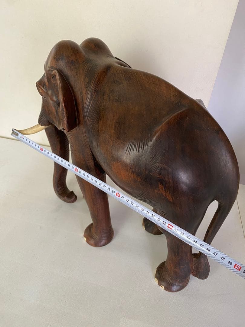 木製　象　置物　30cm 特大