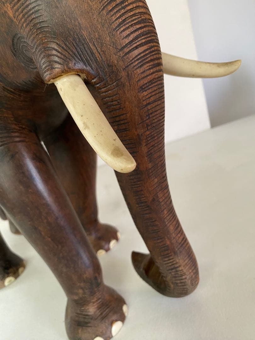 木製　象　置物　30cm 特大