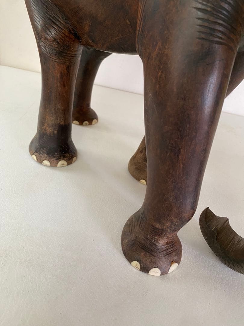 木製　象　置物　30cm 特大