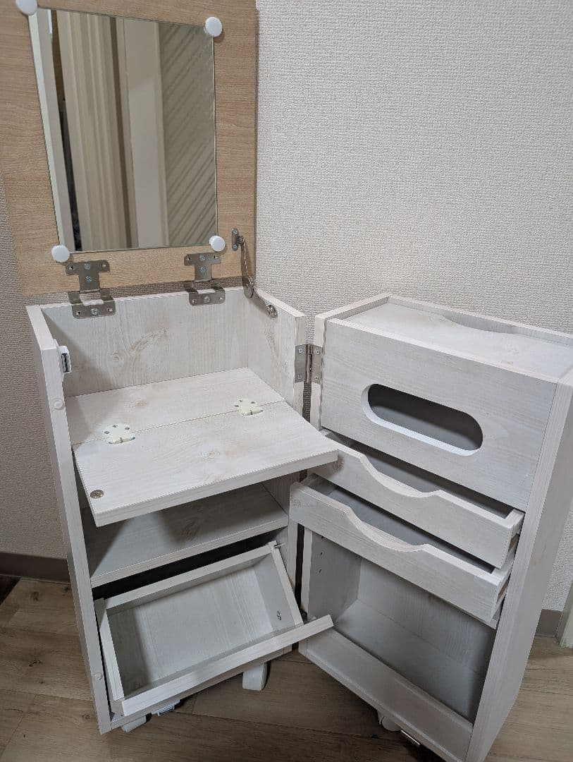 【美品・送料無料】ドレッサー ドレッサーワゴン 北欧 ベージュ ナチュラル