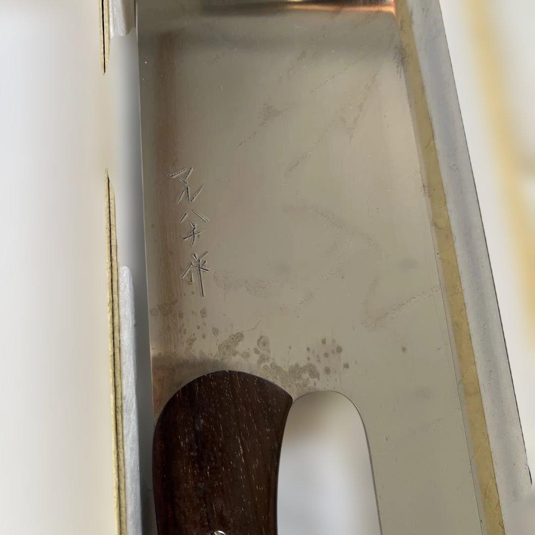 新品未使用 そば切り包丁 330㎜ 青2号上磨 紫檀柄 - メルカリ