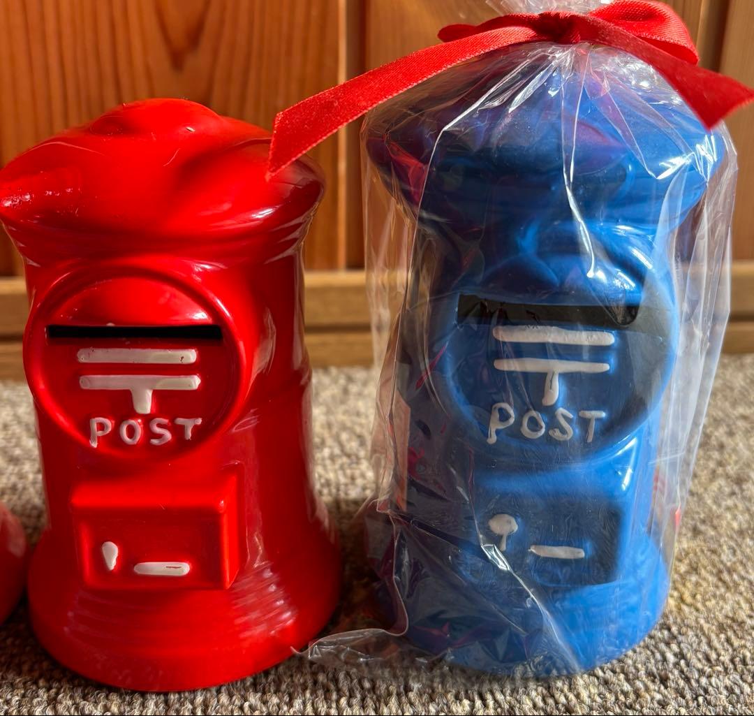 郵便ポスト　貯金箱　陶器　日本製　4個セット