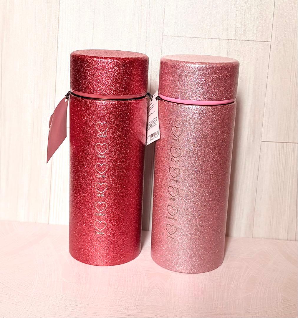 スタバ バレンタイン2026 ステンレスボトルグリッター355ml 2個セット