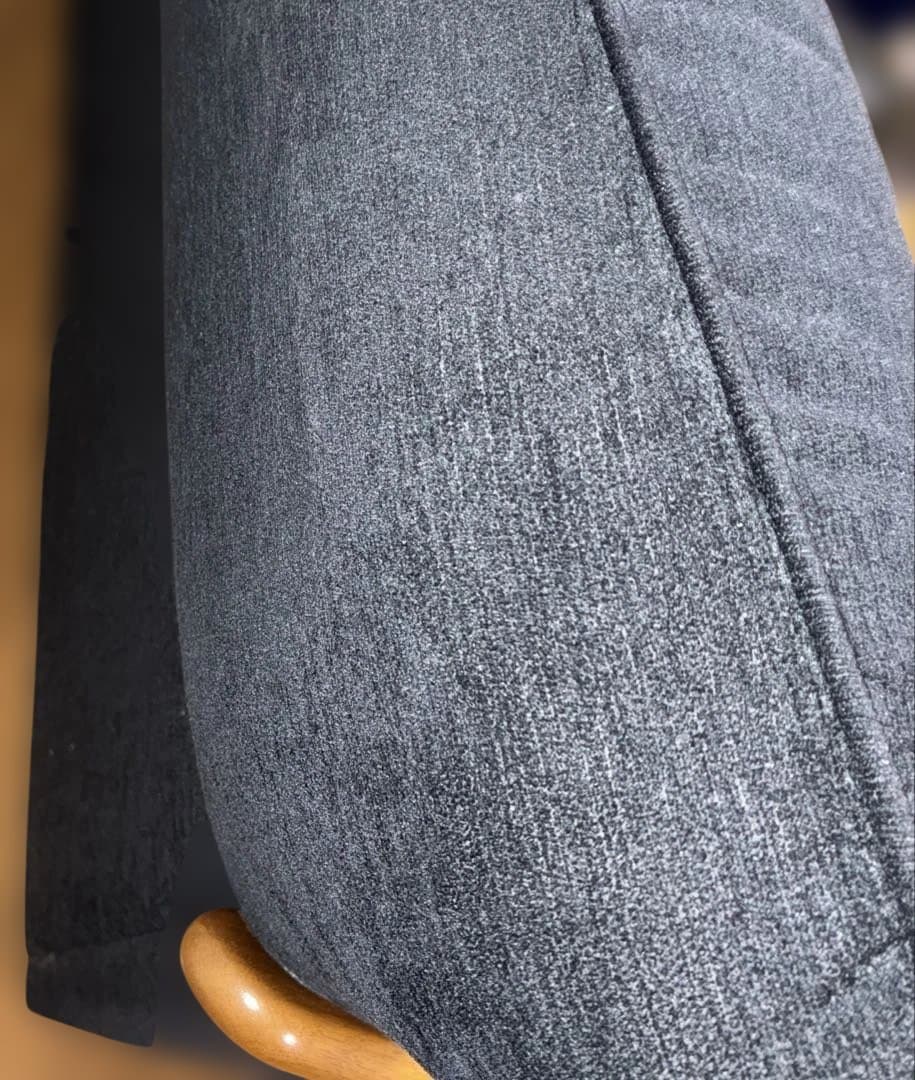 浜本工芸 3人掛け 布ソファー 黒系 中古 大型