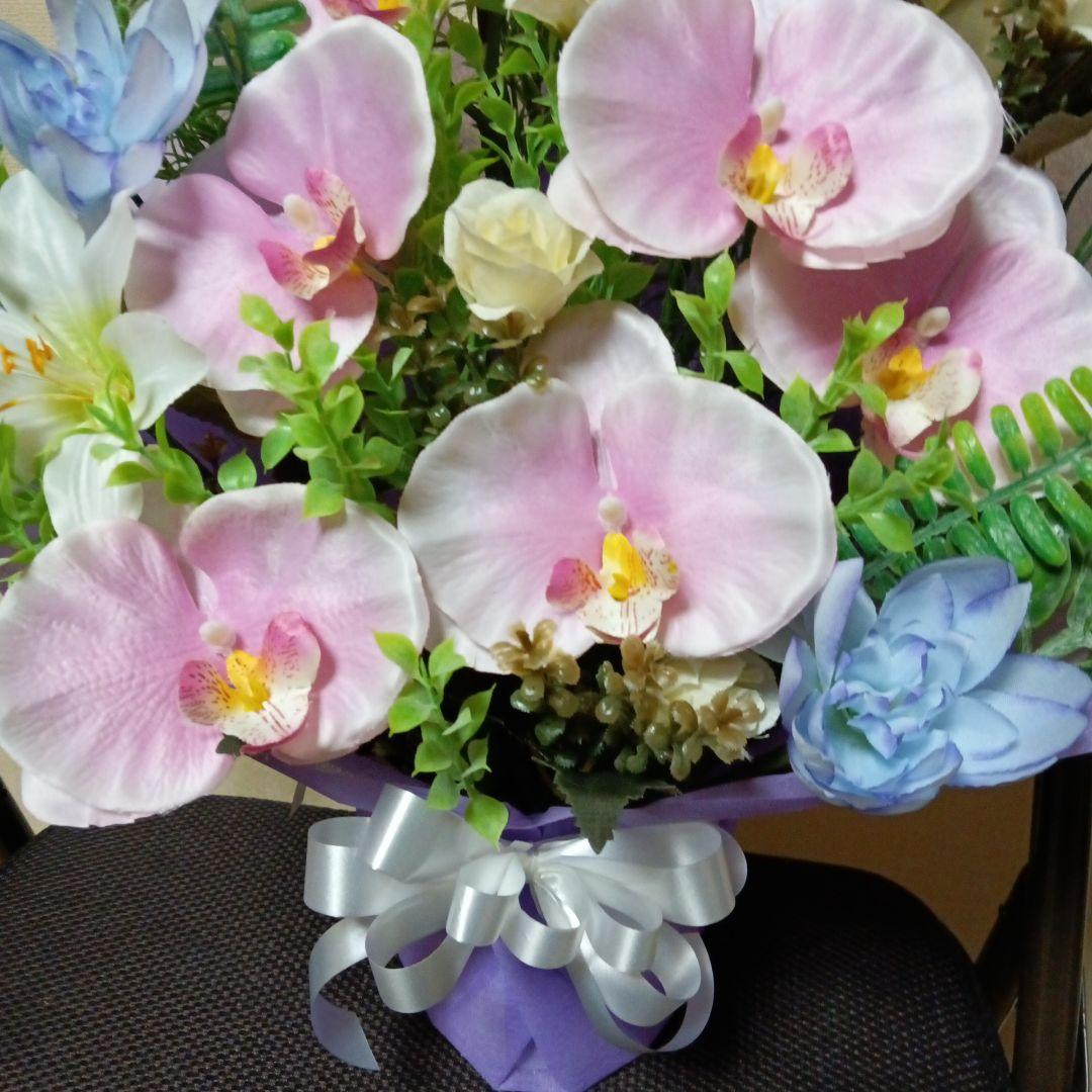 お供え花　仏花　造花　胡蝶蘭アレンジ