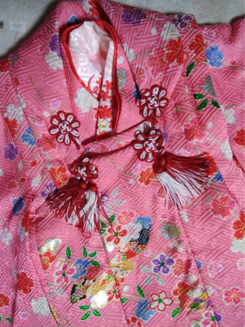 3歳向け・表側正絹・お被覆とお着物のセットです