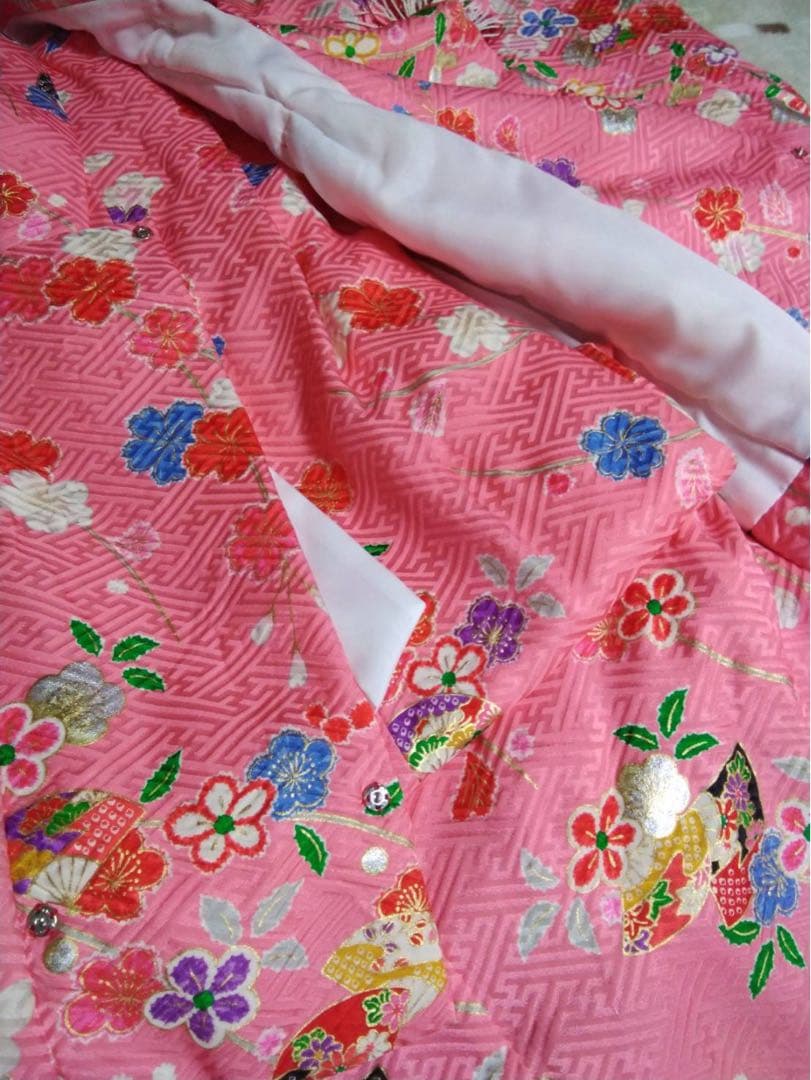 3歳向け・表側正絹・お被覆とお着物のセットです