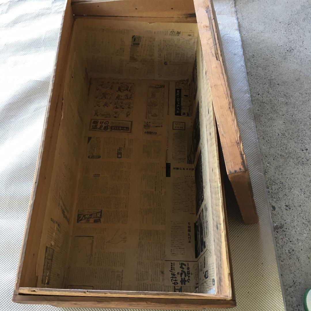 0587　木製 収納ケース レトロ