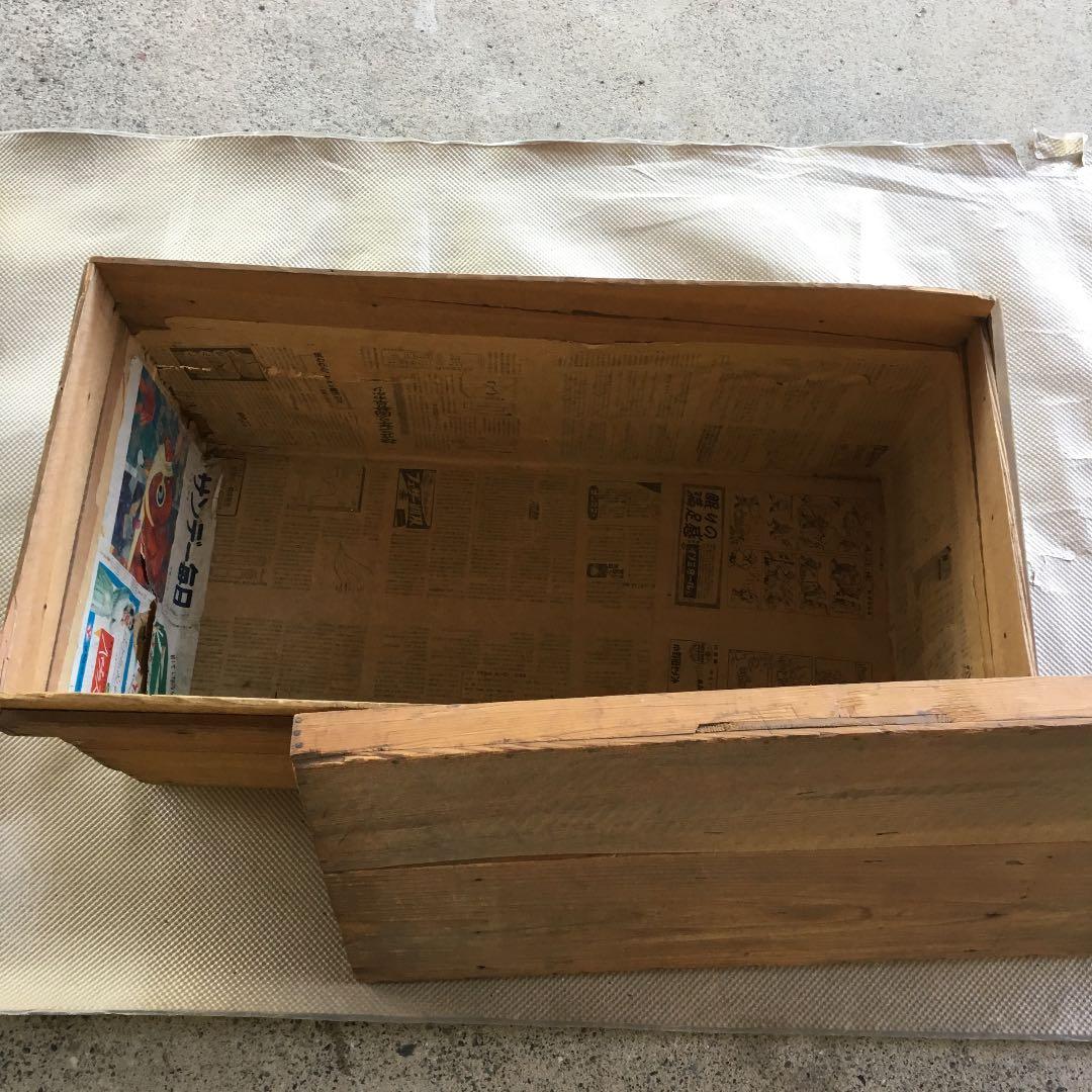 0587　木製 収納ケース レトロ