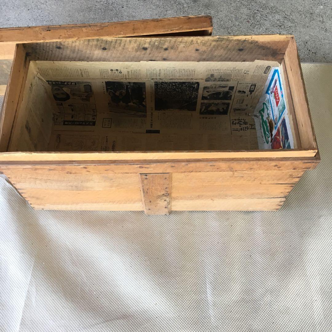 0587　木製 収納ケース レトロ