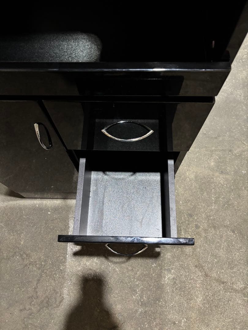 レンジ台 食器棚 収納 ブラック