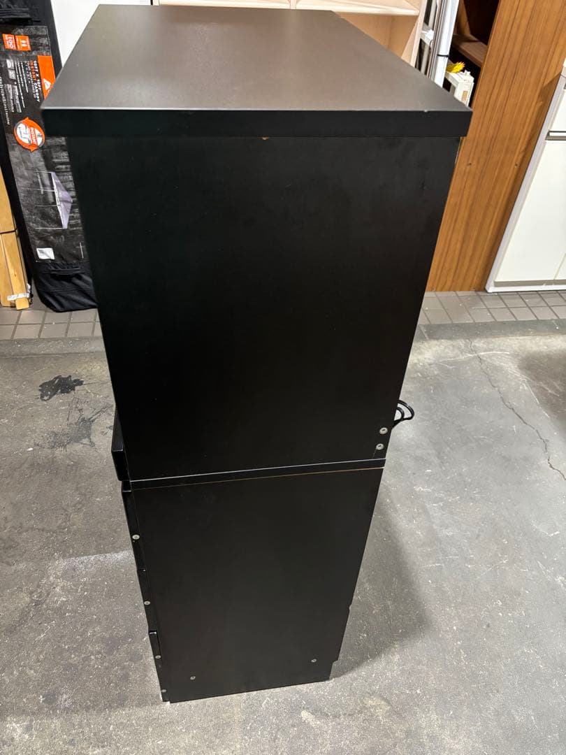 レンジ台 食器棚 収納 ブラック