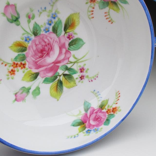 オールドノリタケ ウェッジウッド風 薔薇絵 ボウル 22cm