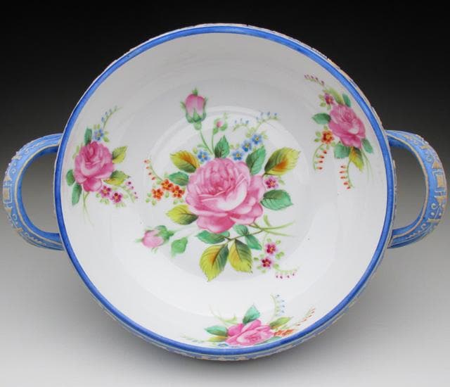 オールドノリタケ ウェッジウッド風 薔薇絵 ボウル 22cm