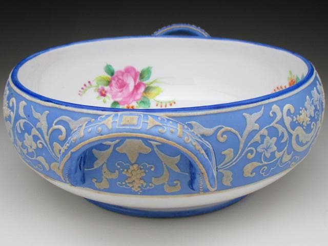 オールドノリタケ ウェッジウッド風 薔薇絵 ボウル 22cm