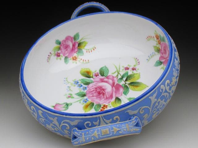 オールドノリタケ ウェッジウッド風 薔薇絵 ボウル 22cm