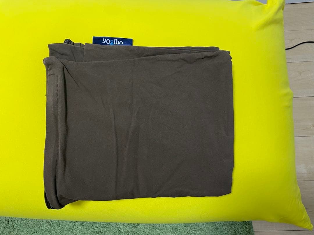 Yogibo Premiumヨギボー プレミアム イエロー　※替カバー(茶)付き