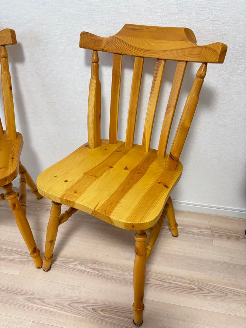 【美品】 ウィンザーチェア カントリー 洋風 天然木　ダイニングチェア①