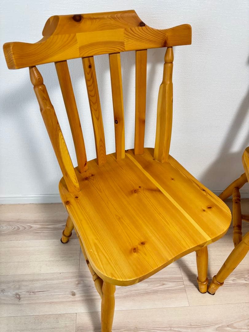 【美品】 ウィンザーチェア カントリー 洋風 天然木　ダイニングチェア①