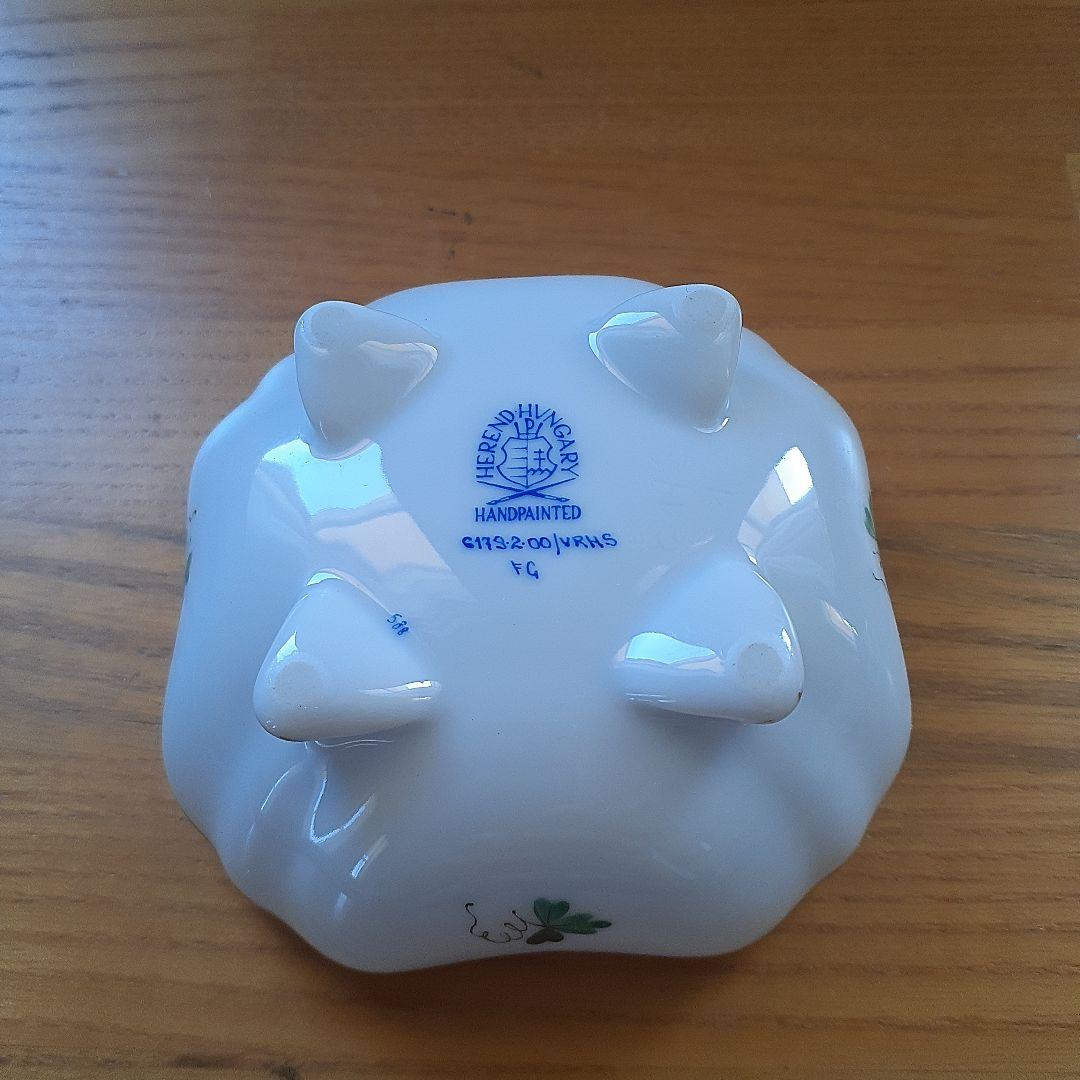 Herend 蓋付き容器 豚のフィギュア付き