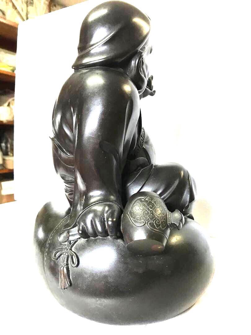 銅製：大黒天座像