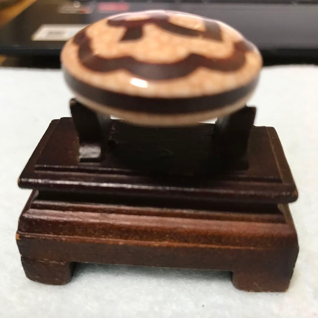 超激レア珍品‼︎ 赤龍紋　平型財神天珠　あかちんまん