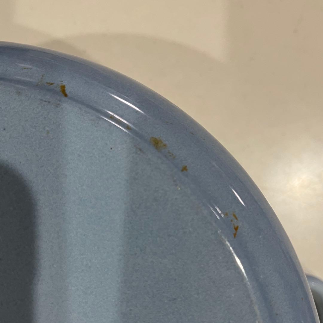 【中古】LE CREUSET ル・クルーゼ 両手鍋 コースタルブルー 22cm