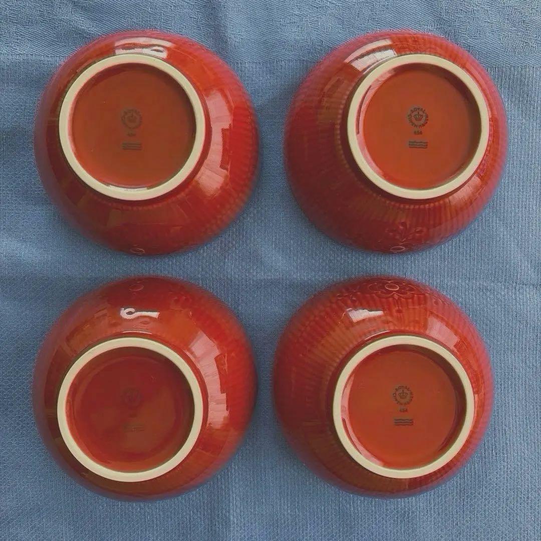 ロイヤルコペンハーゲン フラワーエンブレム ボウル アップルレッド 4