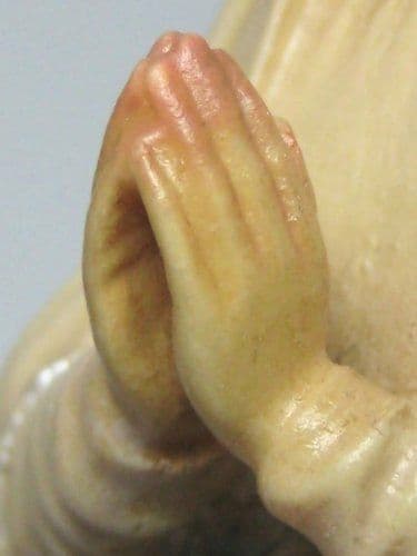 木彫り マリア像 12cm カトリック 置物 ルルド C マリア様