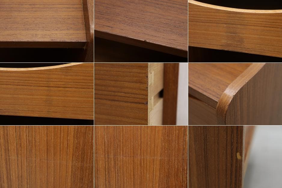 ヴィンテージ チーク材 ベッドサイド キャビネット サイドテーブル 北欧デザイン