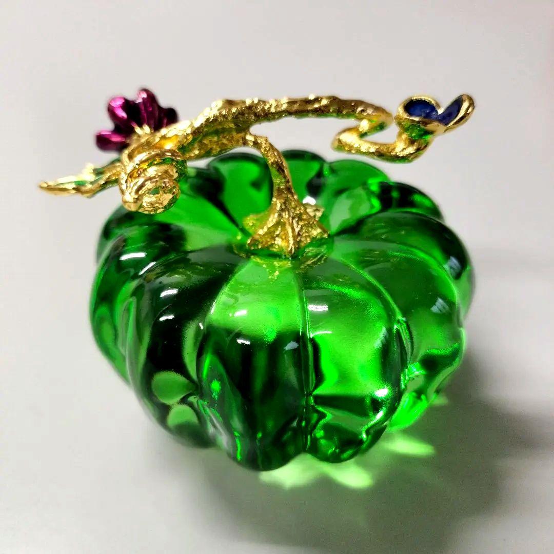 カボチャ型ガラス装飾品3点セット