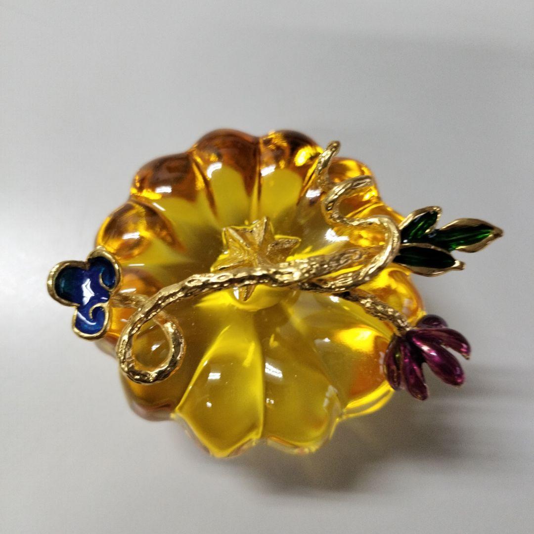 カボチャ型ガラス装飾品3点セット