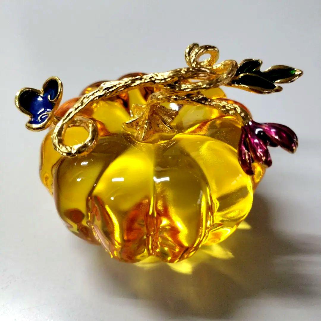 カボチャ型ガラス装飾品3点セット