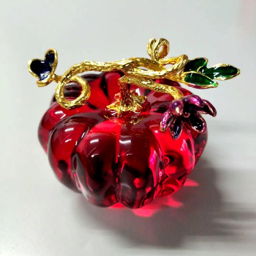 カボチャ型ガラス装飾品3点セット