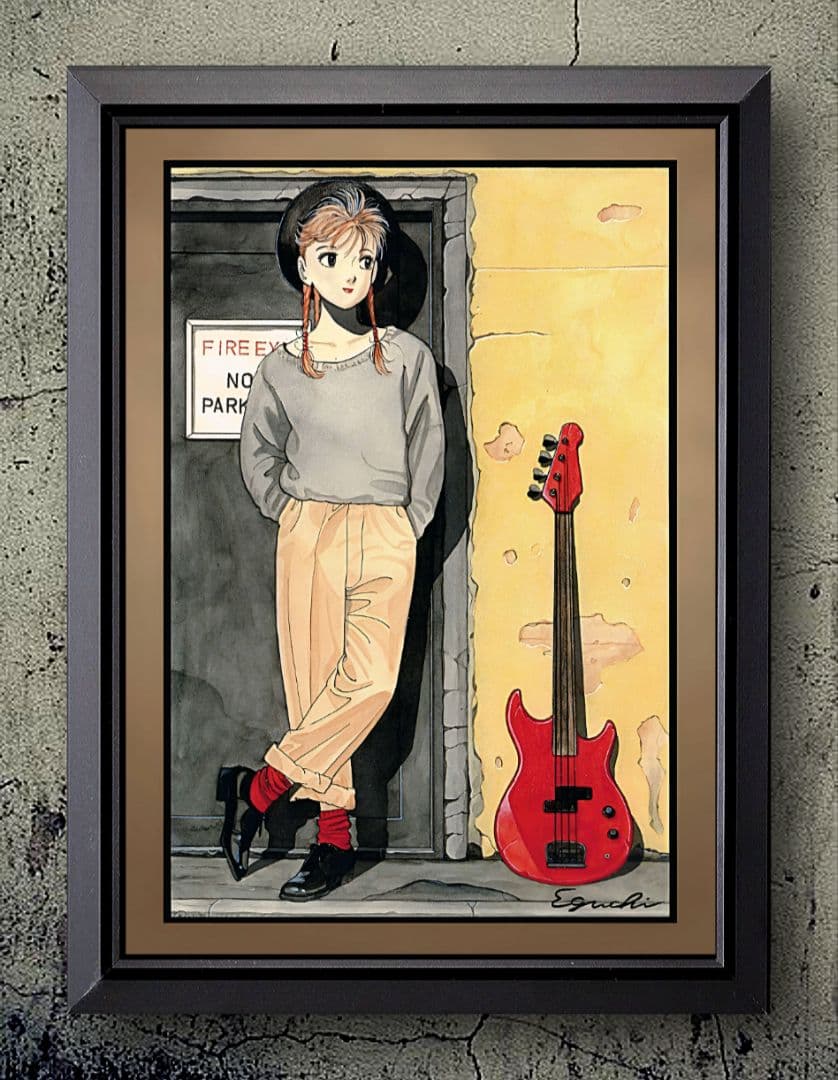 江口寿史・ストップひばりくん‼️【A4 サイズ写真ポスター額装付き３点セット】