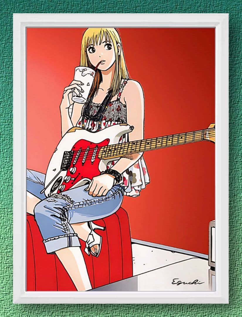 江口寿史・ストップひばりくん‼️【A4 サイズ写真ポスター額装付き３点セット】