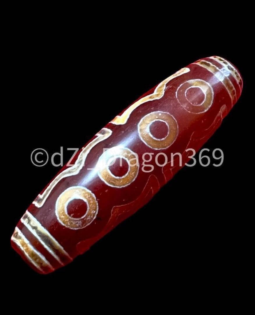 【一点限り】 西蔵紅玉髄十五眼天珠 ※ 20年以上前に作られた天珠