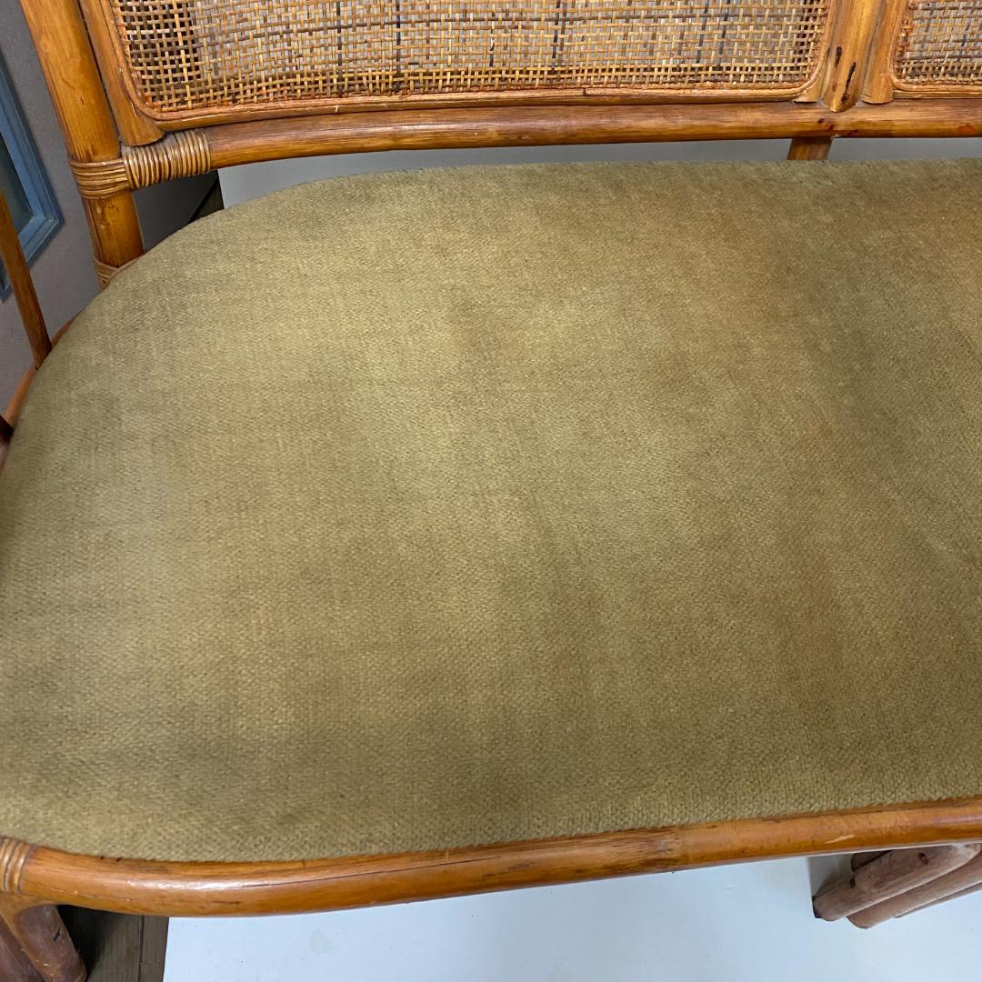 ★ラタン調 二人掛け椅子 レトロ 昭和 アンティーク ヴィンテージ 家具