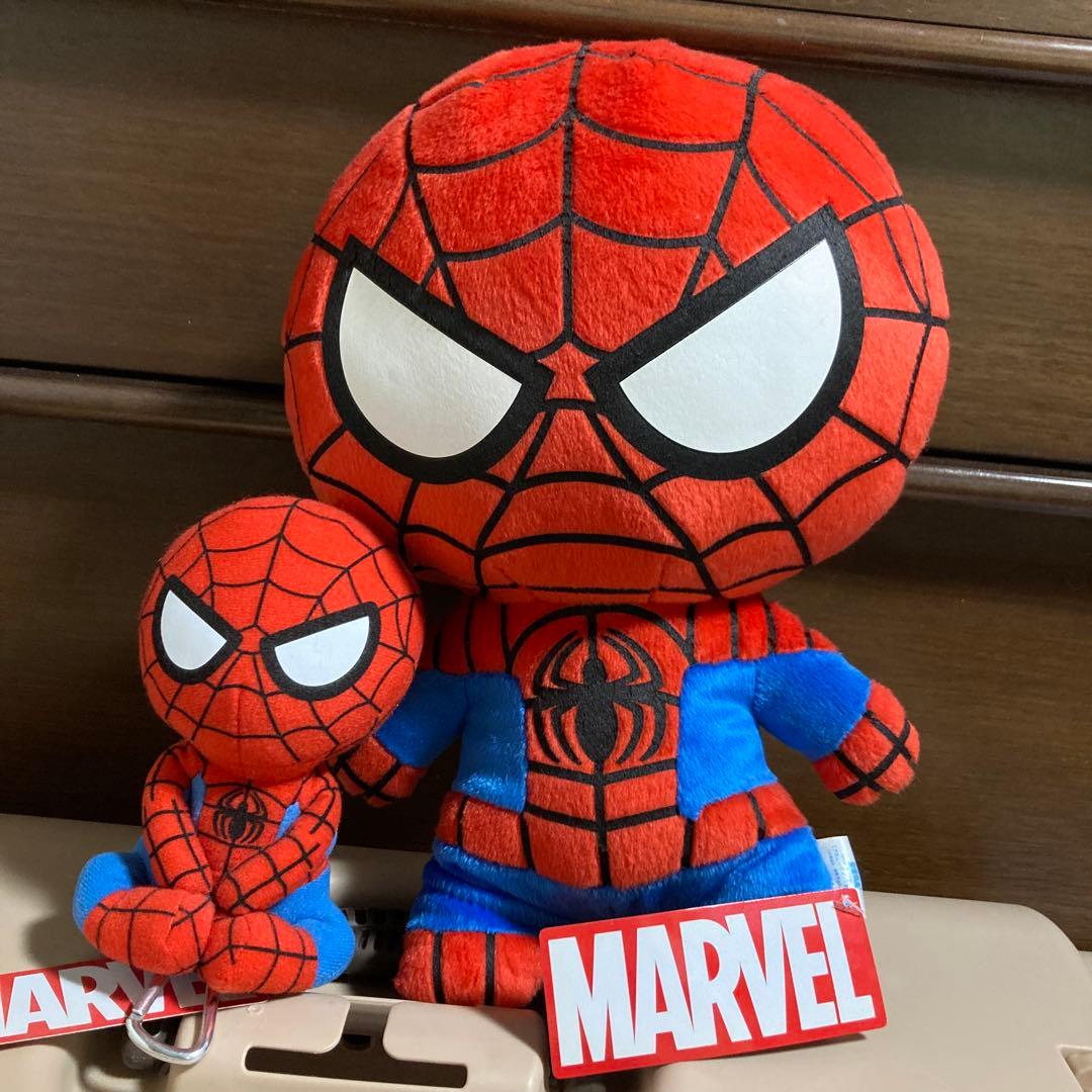 スパイダーマン ぬいぐるみ 大 MARVEL リール付きぬいぐるみセット