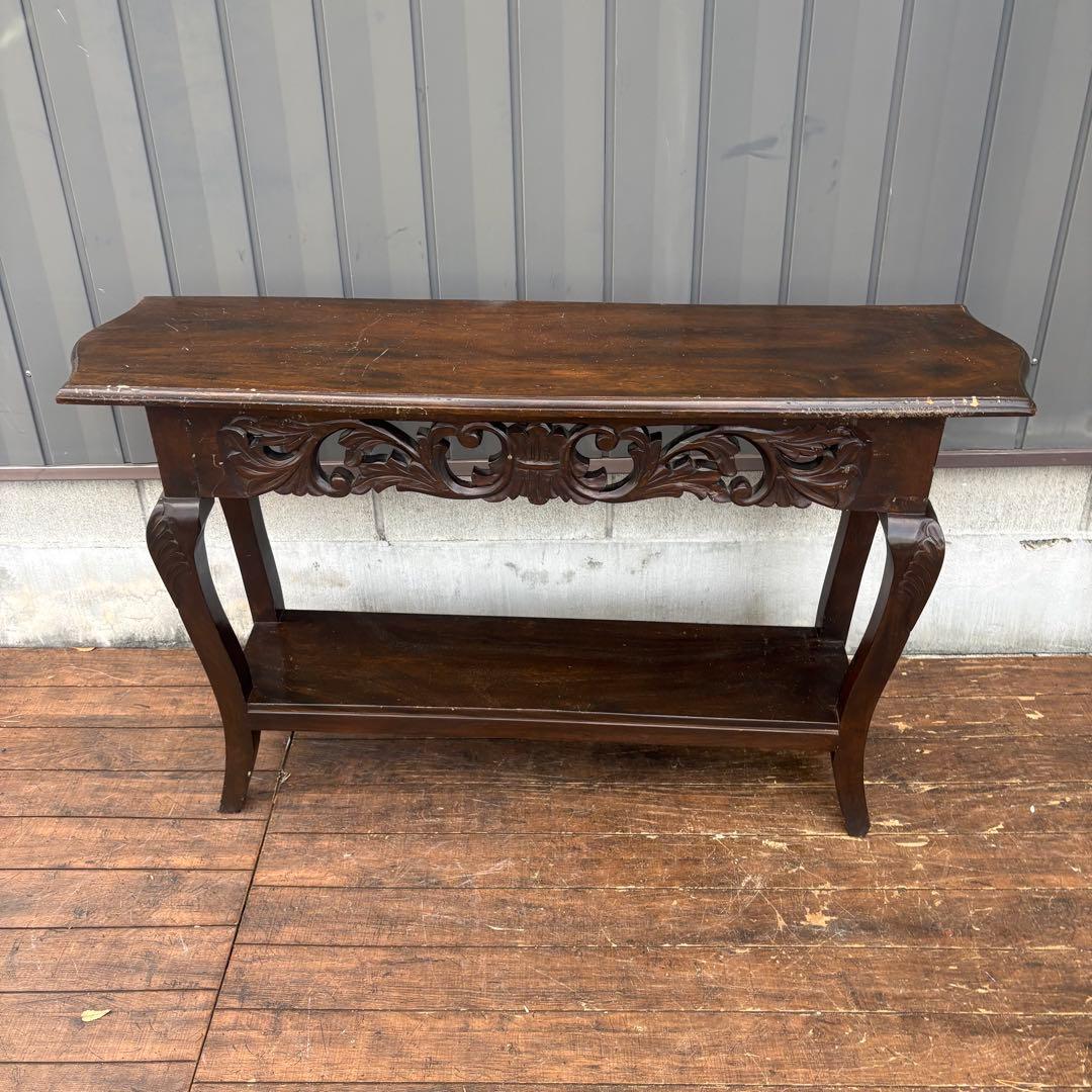 コロニーハウス コンソールテーブル 猫脚 木製彫刻 アンティーク 飾り棚