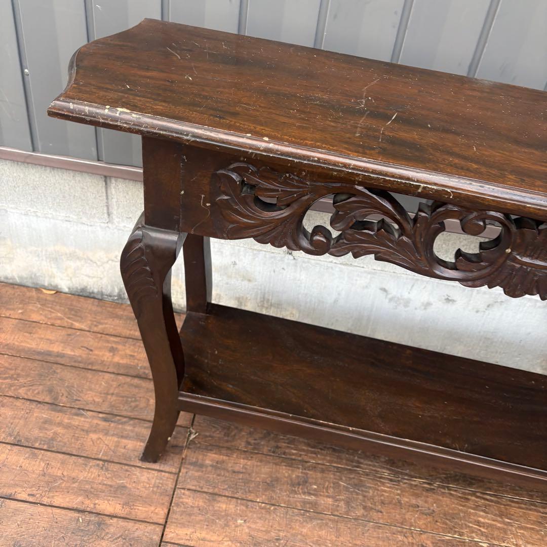 コロニーハウス コンソールテーブル 猫脚 木製彫刻 アンティーク 飾り棚